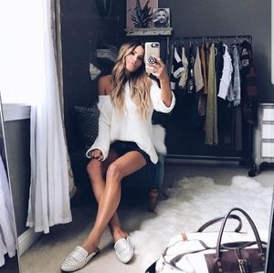 NWT Dolce Vita Off White Leather Mule Size 6